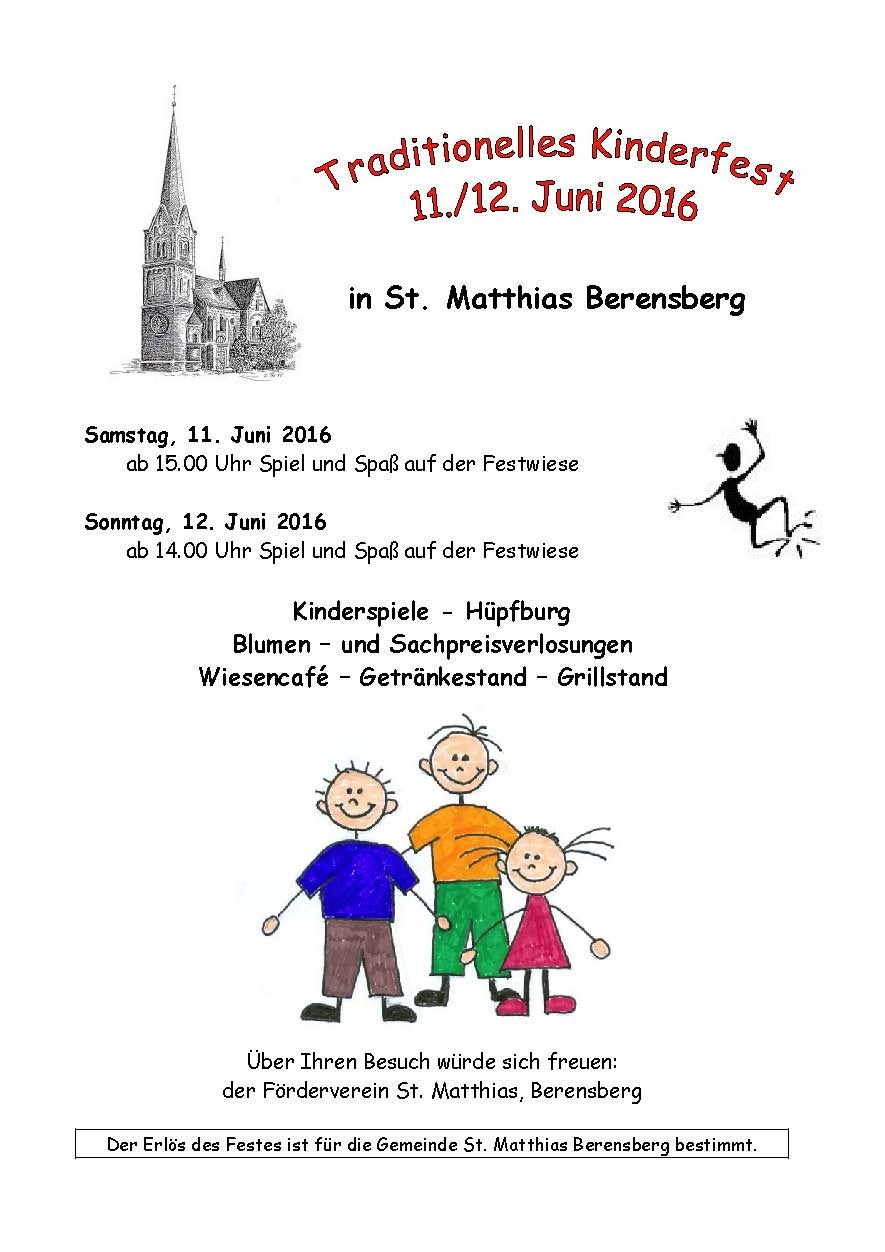 Traditionelles Kinderfest St. Matthias Berensberg